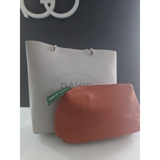 David Jones shopper bag wielokolorowa mieszcząca a8 na wakacje bez dodatków