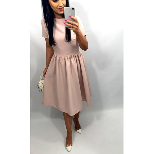 Sukienka elegancka z krótkim rękawem