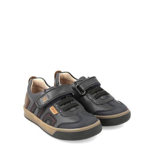 Skórzane sneakersy w kolorze granatowym