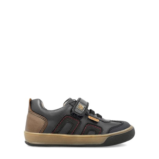 Skórzane sneakersy w kolorze granatowym