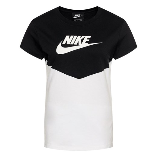 Bluzka damska wielokolorowa Nike z napisami z okrągłym dekoltem w sportowym stylu