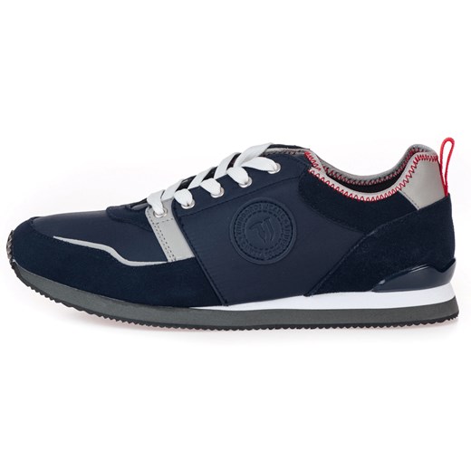 Granatowe buty sportowe męskie Trussardi Jeans jesienne z tkaniny