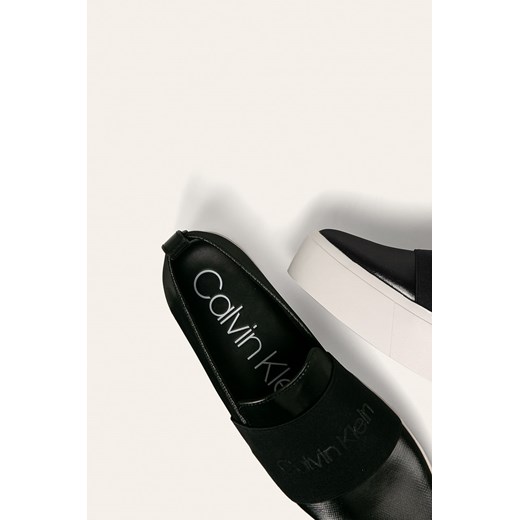 Trampki damskie Calvin Klein na platformie z tkaniny