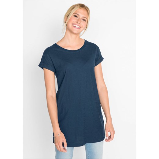 Długi shirt "boxy", krótki rękaw | bonprix