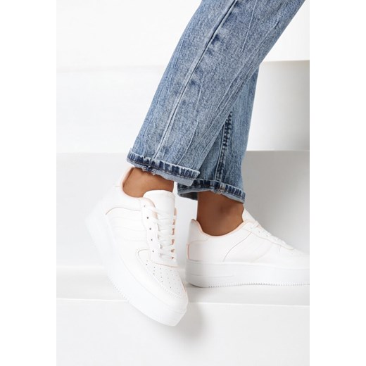Buty sportowe damskie Born2be sneakersy młodzieżowe sznurowane na płaskiej podeszwie