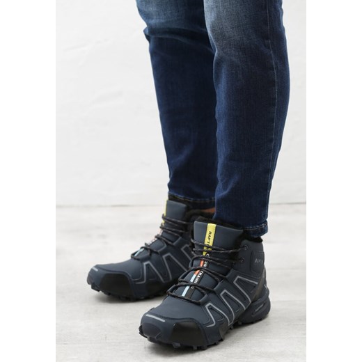 Buty trekkingowe męskie Born2be sznurowane zimowe granatowe
