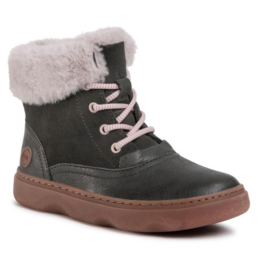 Buty zimowe dziecięce sznurowane szare