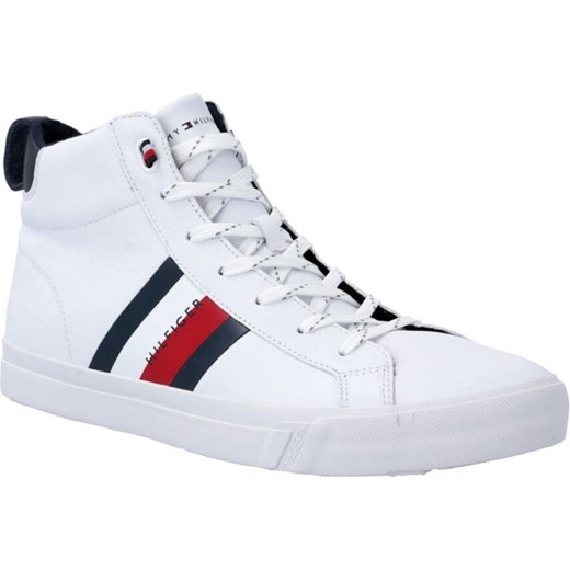 Trampki męskie Tommy Hilfiger młodzieżowe skórzane na wiosnę sznurowane