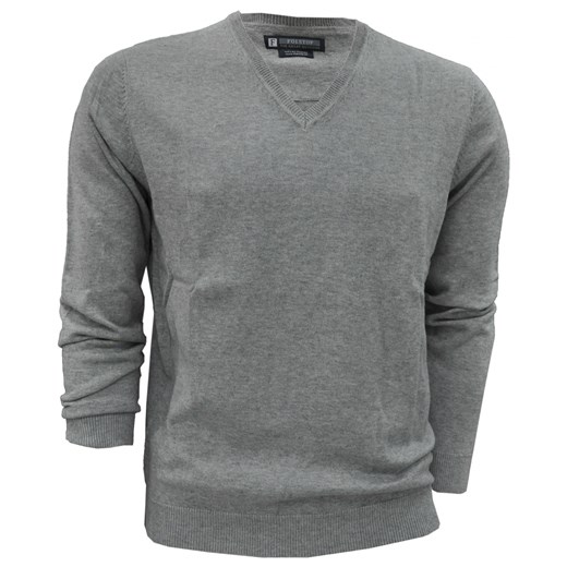 sweter męski 1020 folstop szary bawełniane