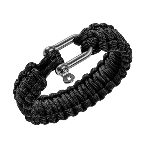 Bransoletka PARACORD BCB 9" Paracord bracelet -black- with metal closure (CM074B) Bcb Array ZBROJOWNIA