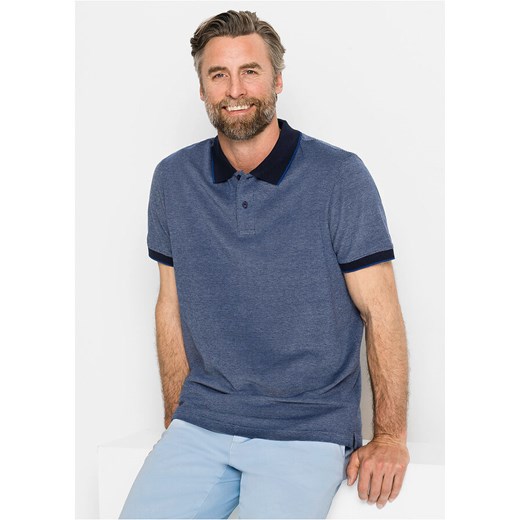Shirt polo z kontrastowym kołnierzykiem | bonprix Bonprix 56/58 (XL) bonprix