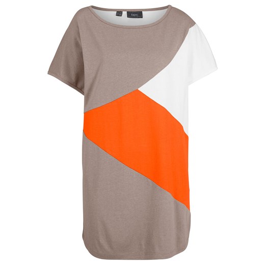 T-shirt nietoperz "colorblocking" z dekoltem w łódkę | bonprix Bonprix 40/42 bonprix