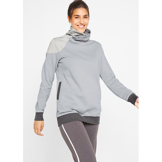 Bluza z wysokim kołnierzem, długi rękaw | bonprix Bonprix 56/58 bonprix