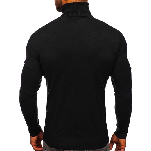 Czarny golf sweter męski bez nadruku Denley YY02 2XL wyprzedaż Denley