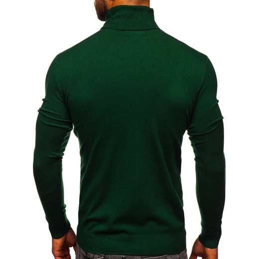Zielony golf sweter męski bez nadruku Denley YY02 L okazja Denley