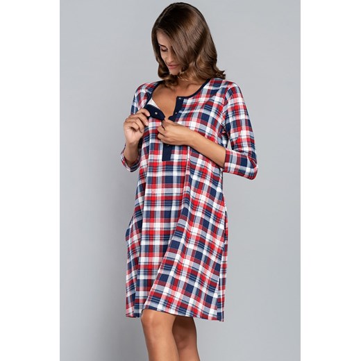 Koszula Nocna Ciążowa Model Rugia r.3/4 Navy Italian Fashion S Bomawika
