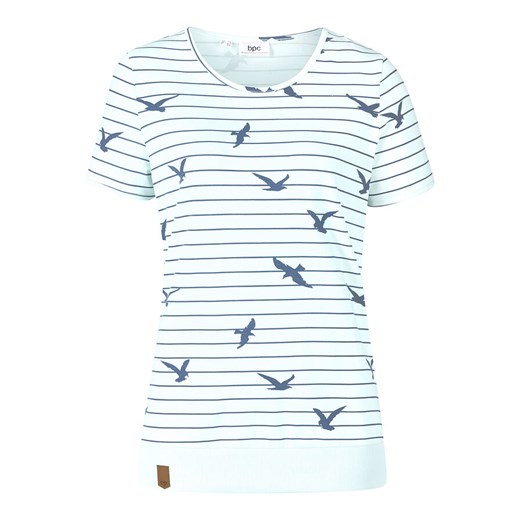 Shirt ze stretchem i ściągaczem, z nadrukiem | bonprix Bonprix 52/54 bonprix