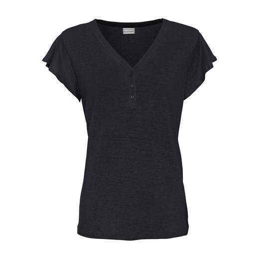Shirt lniany z rękawami falbanowymi | bonprix Bonprix 32/34 bonprix