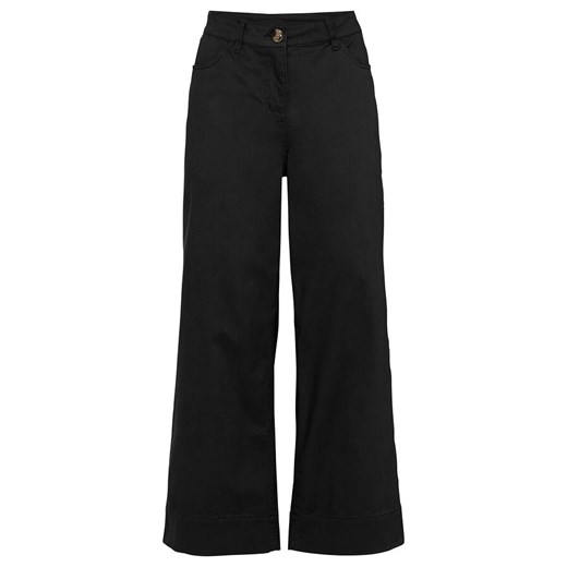 Spodnie ze stretchem 7/8, szerokie nogawki | bonprix Bonprix 38 bonprix