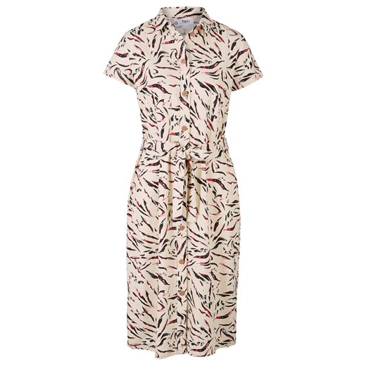 Sukienka lniana z nadrukiem | bonprix Bonprix 50 bonprix