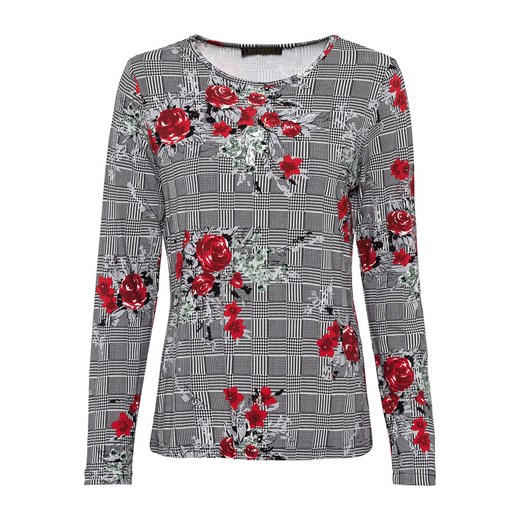 Shirt z długim rękawem w kratę glencheck | bonprix Bonprix 44/46 bonprix