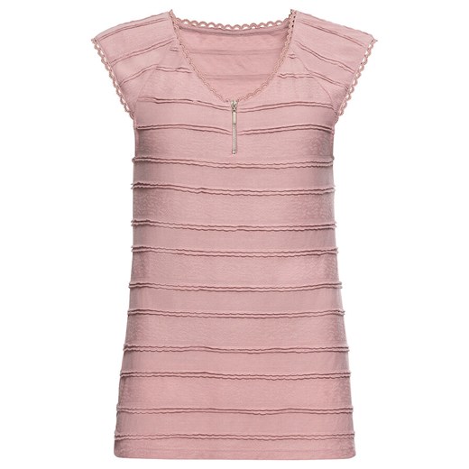 Shirt z falbankami i zamkiem | bonprix Bonprix 40/42 bonprix