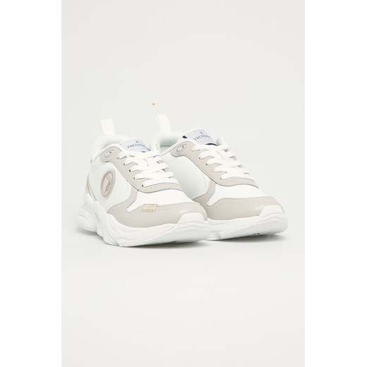 Buty sportowe damskie Trussardi Jeans na platformie skórzane
