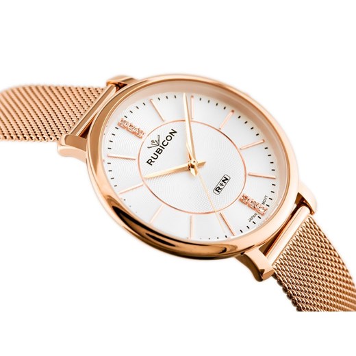 ZEGAREK DAMSKI RUBICON RNBE04 (zr599b) - SZAFIROWE SZKŁO Rubicon uniwersalny timeup.pl