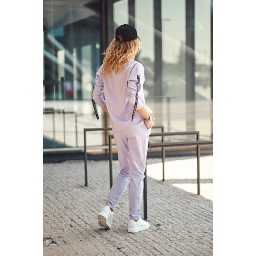 Damski zestaw dresowy lawendowy FI534 M fasardi.com