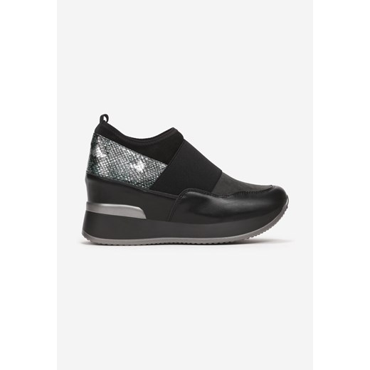 Czarno-Zielone Sneakersy Eucrante Renee 36 renee.pl