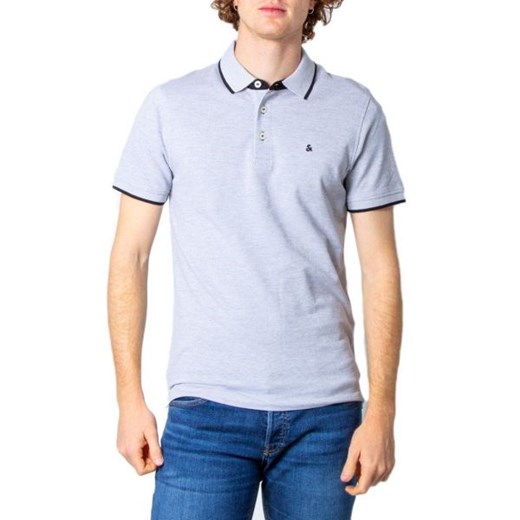 Jack Jones Koszulka Polo Mężczyzna - WH7-Paulos_Polo_SS_Noos_Color_137 - Szary Jack Jones S Italian Collection Worldwide