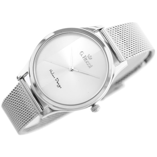 ZEGAREK DAMSKI GINO ROSSI - 11765B-3C1 (zg807a) + BOX - Srebrny Gino Rossi TAYMA