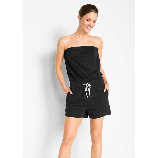 Kombinezon bawełniany bandeau, krótki | bonprix Bonprix 40/42 bonprix