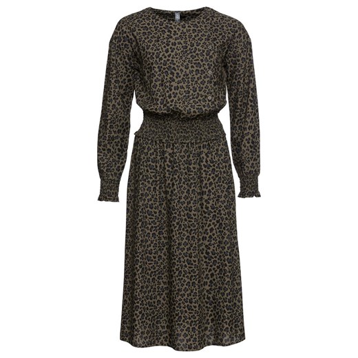 Sukienka midi w cętki leoparda | bonprix Bonprix 44 bonprix