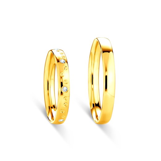 Obrączki ślubne: złote, półokrągłe, 3 mm Savicki SAVICKI