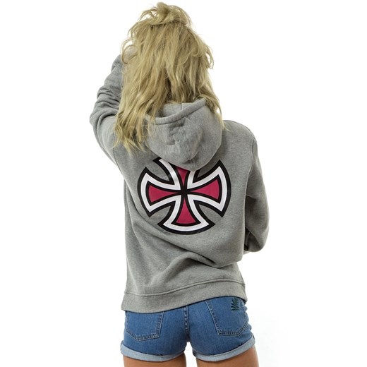 Bluza damska Independent Hood Bar Cross dark grey heather N Independent S okazja matshop.pl