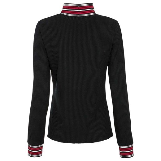 Shirt z długim rękawem i kontrastowym ściągaczem | bonprix Bonprix 36/38 bonprix