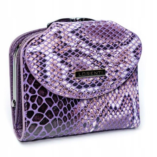 Codzienna portmonetka damska ze skóry naturalnej snake skin Lorenti Lorenti portfele-skorzane.pl