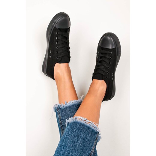 Czarne trampki sznurowane Casu XH8501 Casu 36 Casu.pl