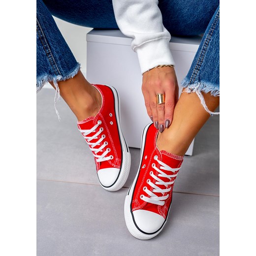 Czerwone trampki sznurowane Casu XH8501 Casu 39 Casu.pl