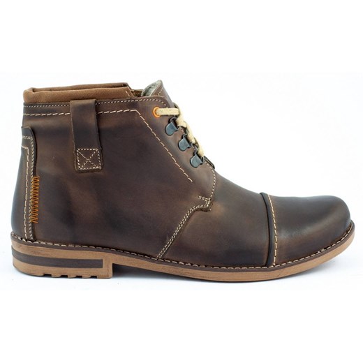 Zimowe Buty Męskie Śniegowce 120 Brązowe Buty Olivier 42 butyolivier