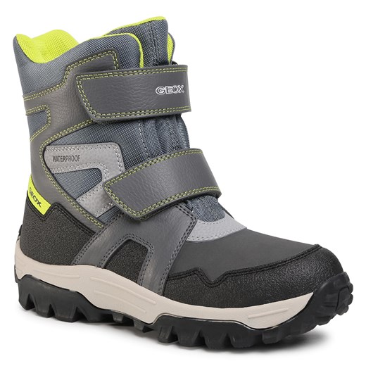 Śniegowce GEOX - J Himalaya B Wpf A J043AA 004BU C0666 D Grey/Lime 39 eobuwie.pl