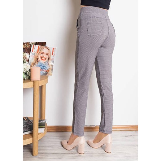 Czarne damskie tregginsy w pepitkę - Odzież Royalfashion.pl M/L - 39 royalfashion.pl