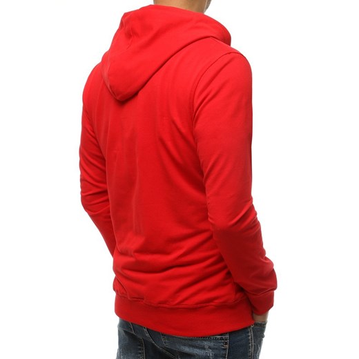 Bluza męska rozpinana z kapturem czerwona BX4713 Dstreet 3XL promocja DSTREET