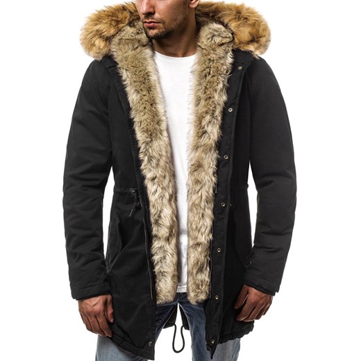 KURTKA MĘSKA PARKA CZARNA OZONEE O/5578 XL promocyjna cena ozonee.pl