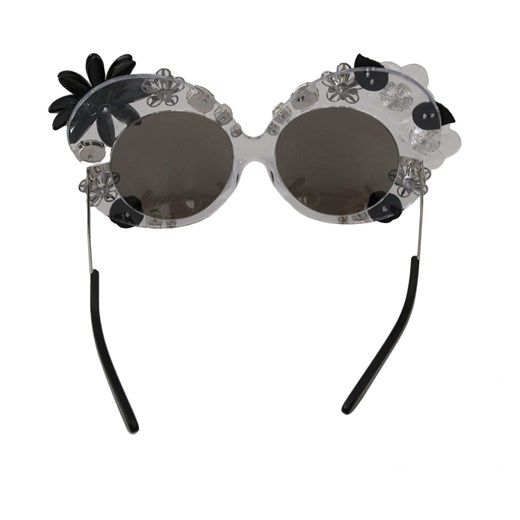 Round Crystal Floral Clear Sunglasses DG4292 Dolce & Gabbana ONESIZE wyprzedaż showroom.pl