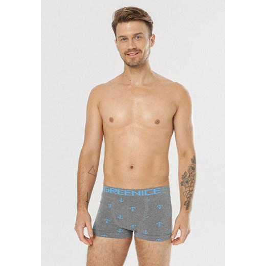Szaro-Niebieskie Bokserki Molsis Born2be XL/XXL Born2be Odzież