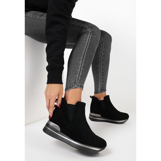 Czarne Sneakersy Ilenolla Born2be 38 wyprzedaż born2be.pl