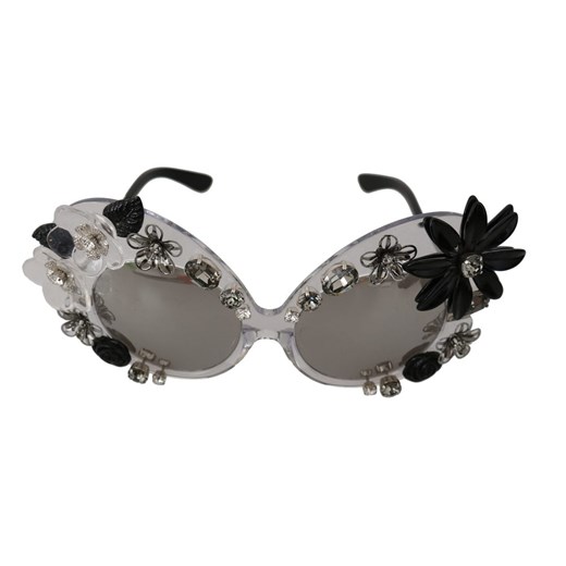 Round Crystal Floral Clear Sunglasses DG4292 Dolce & Gabbana ONESIZE wyprzedaż showroom.pl