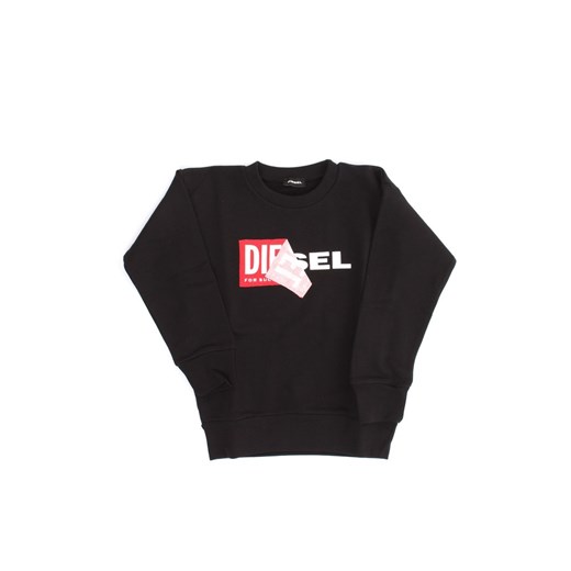 DIESEL SALLY OVER 00J46J 00YI8 SWEATER Unisex Boys BLACK Diesel 16y wyprzedaż showroom.pl